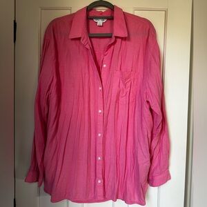 Old Navy Pink Boyfriend Shirt